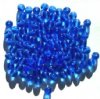 50 6mm Transparent Sapphire Round Glass Beads